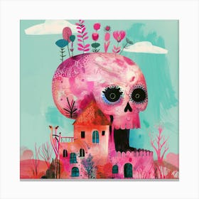 Day Of The Dead Castle Canvas Print