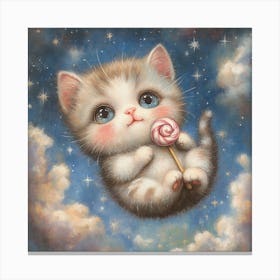 Lollipop Kitten 4 Canvas Print