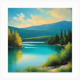 Lake In The Mountains 10 Canvas Print