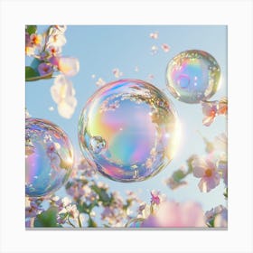 3D Crystal Bubbles Canvas Print