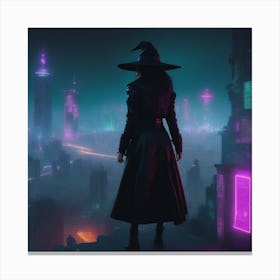Witch In The City Canvas Print
