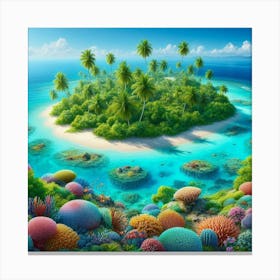 Coral Reef Island Canvas Print