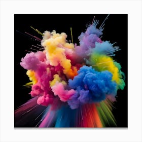 Colorful Powder Explosion 1 Canvas Print