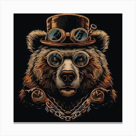 Steampunk Bear 9 Canvas Print