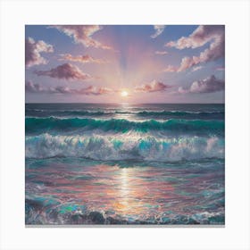 Sunset Over The Ocean 14 Canvas Print