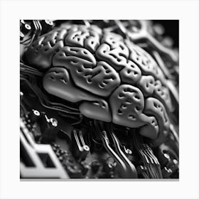 Brain On A Circuit Board 47 Canvas Print