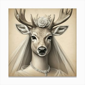 Bride Deer Canvas Print