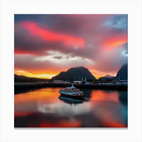 Sunset In Iceland 1 Canvas Print