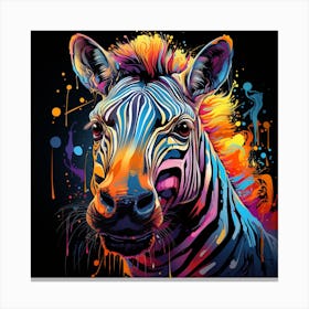 Grafitti Zebra Canvas Print