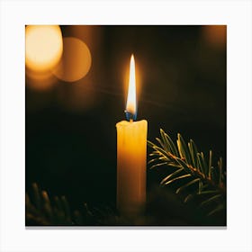 Candlelit Christmas Tree Canvas Print