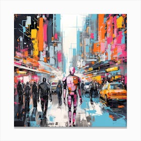 Robot City Canvas Print