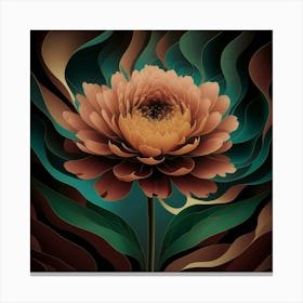 Abstract Flower Canvas Print