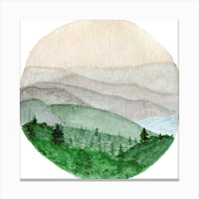 Landscape Watercolor Painting 4 Canvas Print