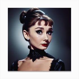 Audrey Hepburn Celestial Canvas Print