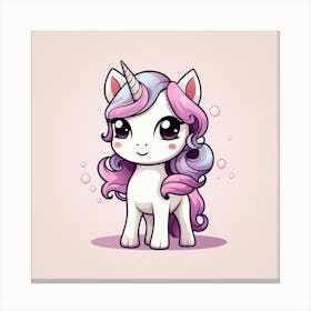 Cute Unicorn 251 Canvas Print