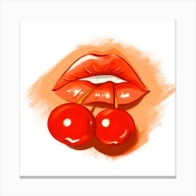 Cherry Lips 1 Canvas Print