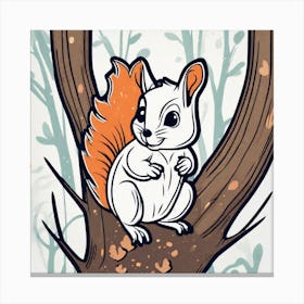 Squirrel In The Tree Canvas Print