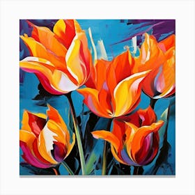 Orange Tulips Canvas Print