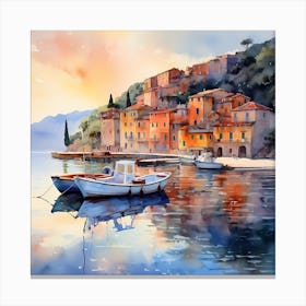 AI Mediterranean Glow  Canvas Print