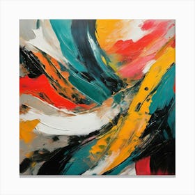 Abstract art, with its bold colours, dynamic compositions, and expressive brushstrokes 1 Canvas Print