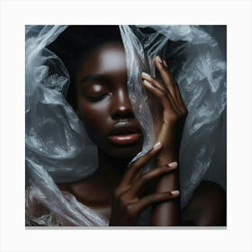 Portrait Of A Black Woman Canvas Print