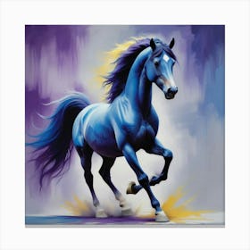 Blue Horse 5 Canvas Print