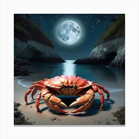 Crab At Night 19 Canvas Print