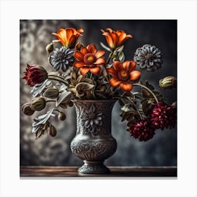 Flowers In A Vase 21 Canvas Print