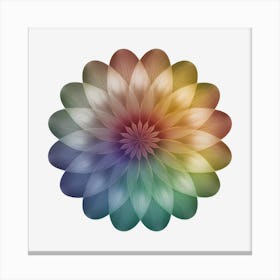 Rainbow Flower Canvas Print