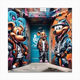 3d Cartoon Characters Rendered In Ultra Photorealistic Canvas Print