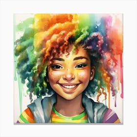 Rainbow Girl Canvas Print