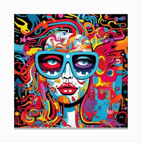 Psychedelic Woman 1 Canvas Print