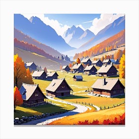 Autumn Village 23 Canvas Print