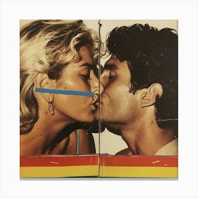 LGBTQ + Kissing Couple Canvas Print