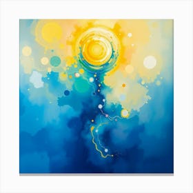 Balloon floating in the Stratosphere AI Canvas Print