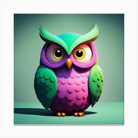 Colorful Owl 4 Canvas Print