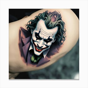 Joker Tattoo 4 Canvas Print