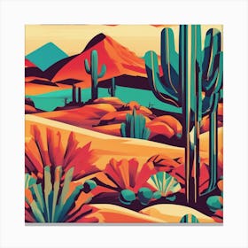 Cactus Desert 2 Canvas Print