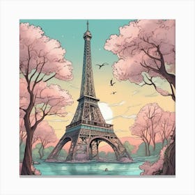 Eiffel Tower Magical Landscape 9 Canvas Print