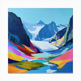 Colourful Abstract Jostedalsbreen National Park Norway 4 Canvas Print