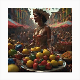 Colombian Festivities Perfect Composition Beautiful Detailed Intricate Insanely Detailed Octane Re (29) Canvas Print