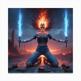 Hellbringer Female Canvas Print