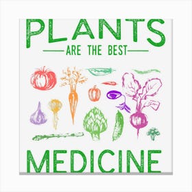 Vegan Plants Are The Best Medicine Wfpbd Canvas Print