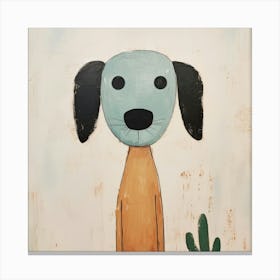 Cactus Dog Canvas Print
