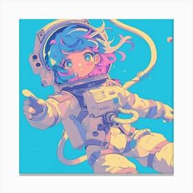 Anime Girl In Space Canvas Print