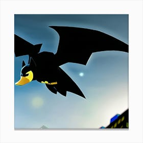 Flying bat duck quackers Canvas Print