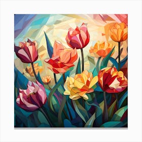 Abstract Tulips Canvas Print