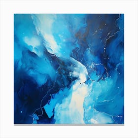 Abstract Blue Painting Canvas Print