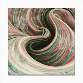Close-up of colorful wave of tangled paint abstract art 15 Canvas Print