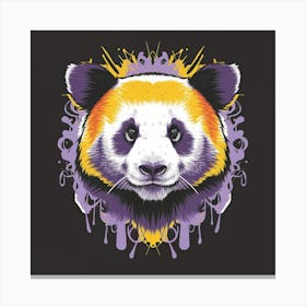 Panda Head Canvas Print